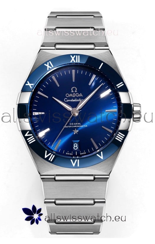 Omega Co-Axial Constellation Stainless Steel Blue Dial 1:1 Mirror Replica 41MM