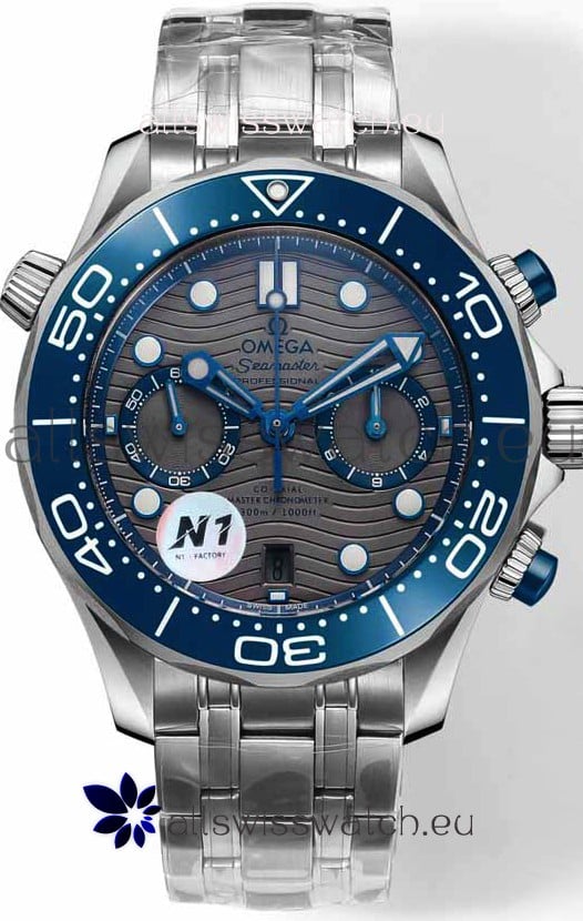 Omega Seamaster Co-Axial Master Chronograph Stainless Steel Grey Dial 44MM 1:1 Mirror Replica