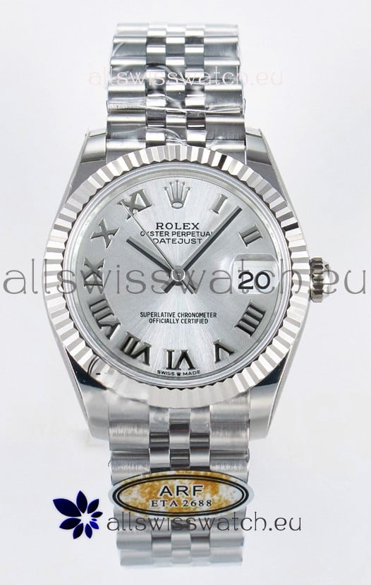Rolex Super Clone Datejust ETA 2688 Movement 31MM Stainless Steel Case and Roman Dial Watch 