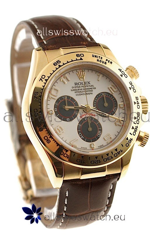 Rolex Daytona Cosmograph Swiss Replica Gold Plated Watch