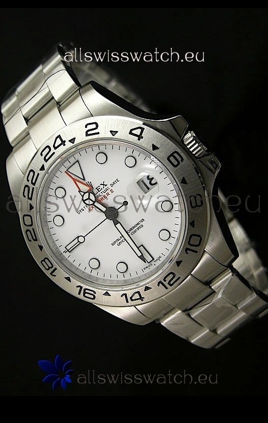 Rolex Explorer II Swiss Replica Automatic Black Steel Watch 43MM