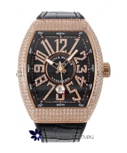 Franck Muller Vanguard V45 Yachting in Rose Gold Plating - Black Dial 