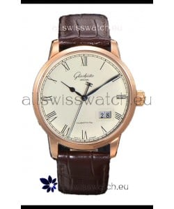 Glashütte Senator Excellence Panorama Date Rose Gold 1:1 Mirror Replica Watch 