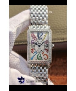 Franck Muller Long Island Pink Stainless Steel Swiss Watch in Swiss Quartz Movement