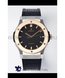 Hublot Classic Fusion Two Tone Black Dial 42MM Swiss Replica Watch 1:1 Mirror Quality