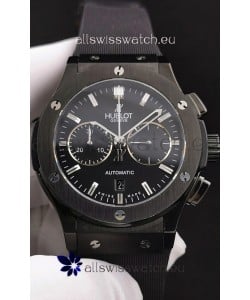 Hublot Classic Fusion Chronograph Ceramic Casing/Bezel Black Dial 1:1 Mirror Replica Watch 