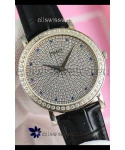 Piaget Altiplano G0A36128 Paved Diamonds Dial Swiss Quartz Replica Watch in Steel Case