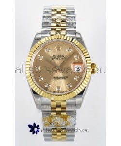 Rolex Super Clone Datejust ETA 2688 Movement 31MM Two Tone Yellow Gold Casing and Dial 