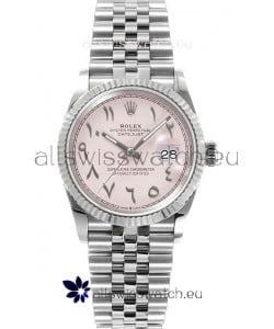Rolex Datejust M126234 36MM ETA3235 Pink Arabic Dial - 904L Steel Casing 