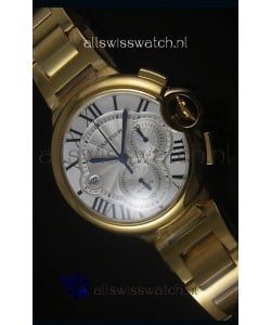 Ballon De Cartier Chronograph in Yellow Gold Case - 1:1 Mirror Replica