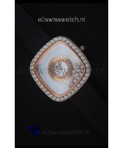 Chopard Happy Diamonds 38MM Black Strap in White Dial