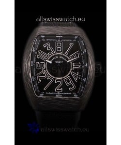 Franck Muller Vanguard Carbon Casing Black Indexes Swiss Watch