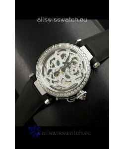 Cartier Pasha Ladies Replica Watch in Skelton Diamond Dial
