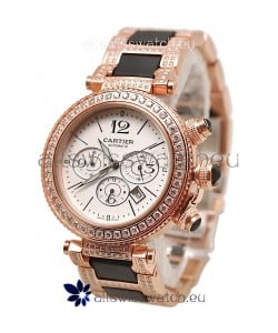 Cartier Pasha Seatimer Swiss Replica Diamonds Watch