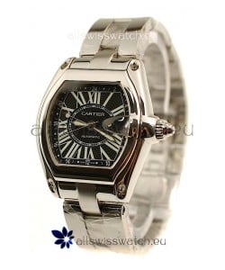 Cartier Roadster Swiss Replica GMT Watch in Black Dial
