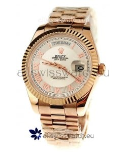 Rolex Day Date Pink Gold Swiss Replica Watch