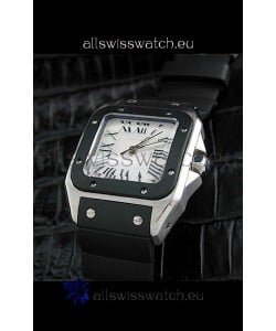 Cartier Santos Swiss Replica Watch in White Dial