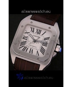 Cartier Santos Swiss Replica Watch in White Dial