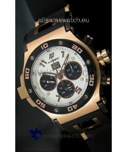 Hysek Abyss Explorer Steel Swiss Watch in Pink Gold Case