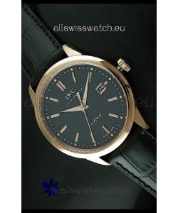 IWC Schaffhausen Ingenuier Vintage Swiss Replica Automatic Rose Gold Watch in Black Dial