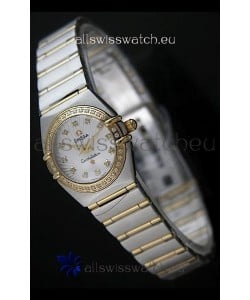 Omega Constellation Chronometer Lady Swiss Watch Two Tone - Real 18K Gold 