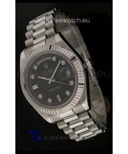 Rolex Oyster Perpetual Day Date Japanese Replica Watch in Black Dial