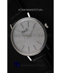 Piaget Altiplano G0A36128 Paved Diam Dial Swiss Quartz Replica Watch in Steel Case