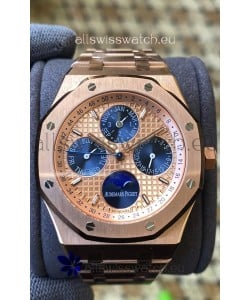 Audemars Piguet Royal Oak Perpetual Calendar Swiss Replica 904L Steel in Rose Gold Casing