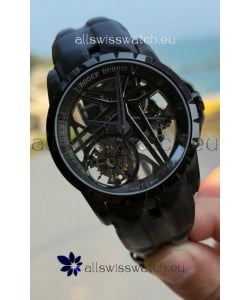 Roger Dubuis Super Clone Excalibur Spider Flying Tourbillon Skeleton Titanium Casing 42MM