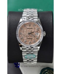 Rolex Super Clone Datejust ETA 3235 Movement 36MM Sundust Computer dial 36MM Steel Case Watch