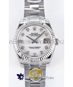 Rolex Super Clone Datejust ETA 2688 Movement 31MM Stainless Steel Pearl Dial Watch 