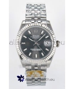 Rolex Super Clone Datejust ETA 2688 Movement 31MM Stainless Steel Case Grey Dial Watch