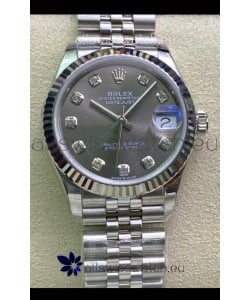 Rolex Datejust 31MM ETA-2671 Movement Swiss Replica in 904L Steel in Grey Dial
