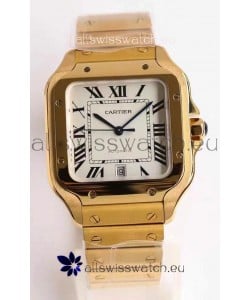 Cartier Santos De Cartier XL 1:1 Yellow Gold Casing Swiss Replica Watch 40MM
