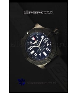 Breitling Avenger Blacksteel DLC Coated Swiss Replica Watch in Black Dial