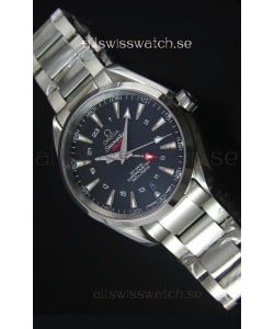 Omega Seamaster COAX GMT Stainless Steel Swiss Watch in Black Dial