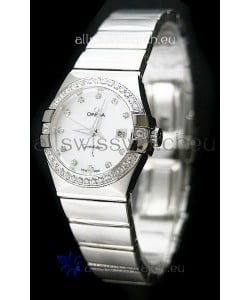 Omega Constellation Ladies Swiss Automatic Watch in White Dial - 1:1 Mirror Replica 