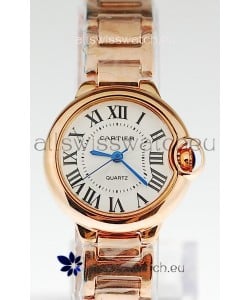 Ballon Bleu De Cartier Japanese Ladies Replica Pink Gold Watch