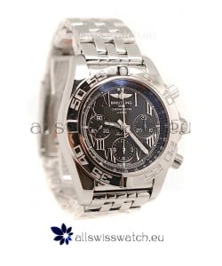 Breitling Chronograph Chronometre Swiss Replica Watch in Black Dial