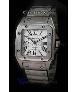 Cartier Santos Swiss Replica Watch in White Dial
