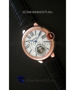 Cartier Ballon de Japanese Replica Watch in Rose Gold Case
