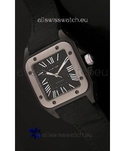 Cartier Santos Swiss Replica Titanium Bezel Watch