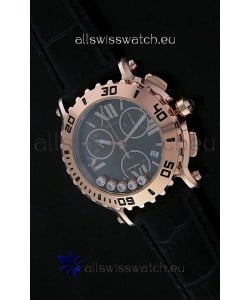 Chopard Happy Sport Swiss Replica Watch in Black Strap