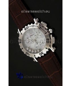 Chopard Happy Sport Swiss Replica Watch in Brown Strap