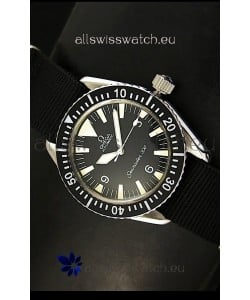 Omega Seamaster 300 Black Dial Swiss Watch with Navy Strap
