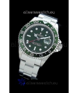 Rolex GMT Master II Swiss Replica Steel Watch in Green Dial