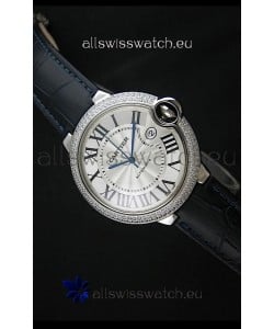 Cartier Balon de Swiss Replica Automatic Watch in White Dial